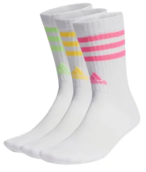 Adidas Accessories 3 Stripe Cushioned crew socks 3 pack Multi