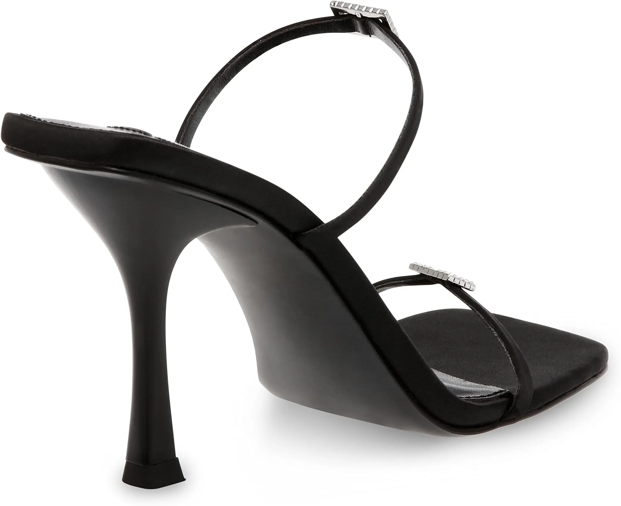 Aislinn Heeled Sandal Steve Madden Black Satin