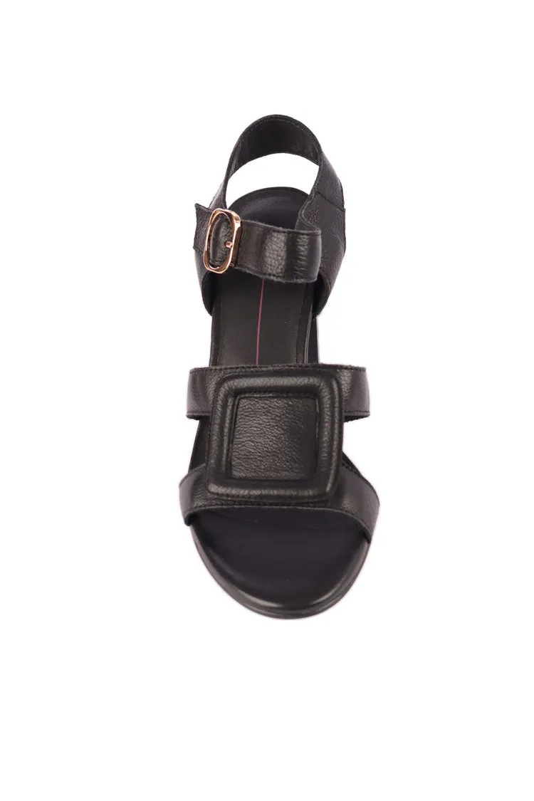 Atune Heel Leather Sandals | FINAL SALE