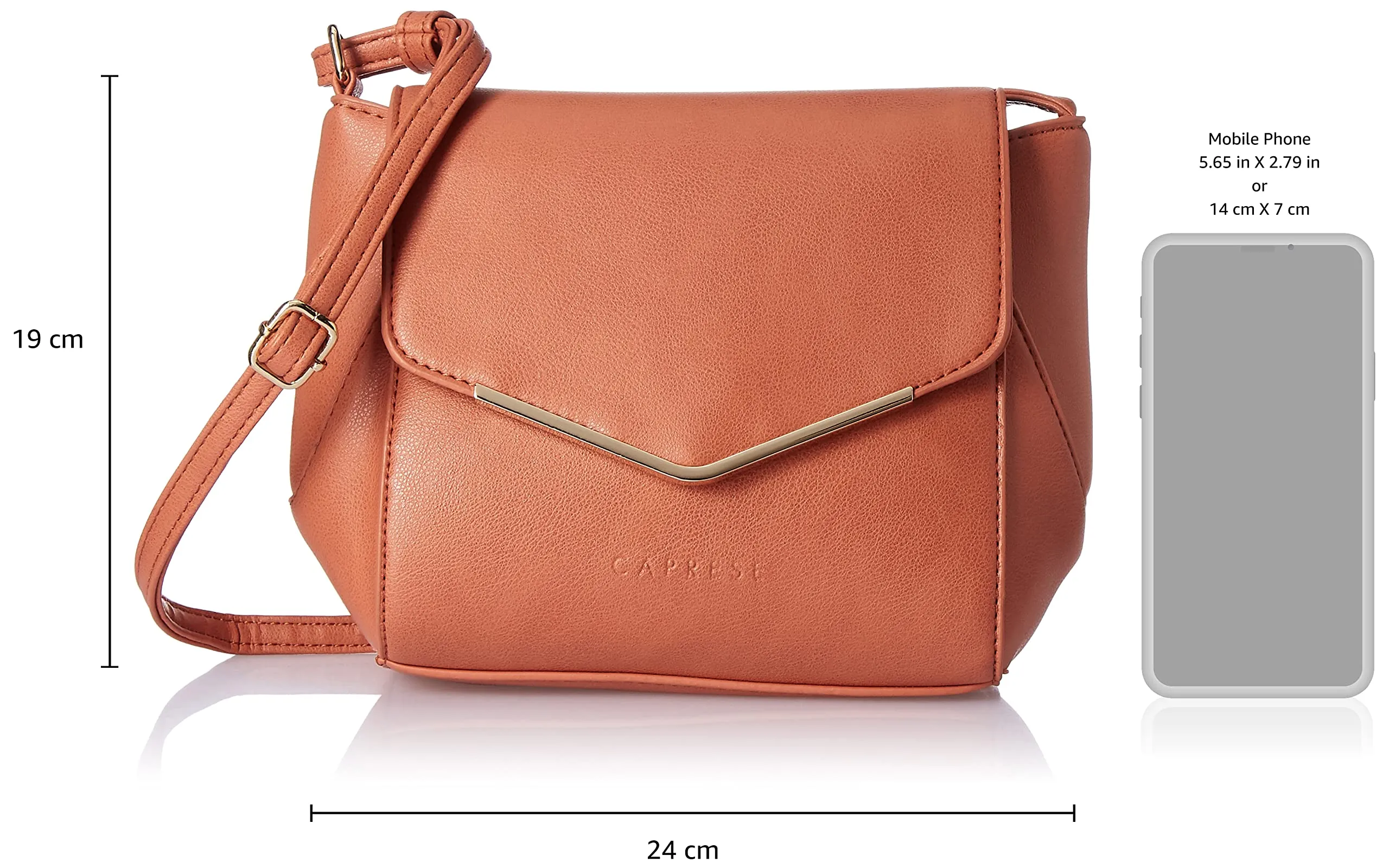 Caprese Yondella Women's Sling Bag (Peach)