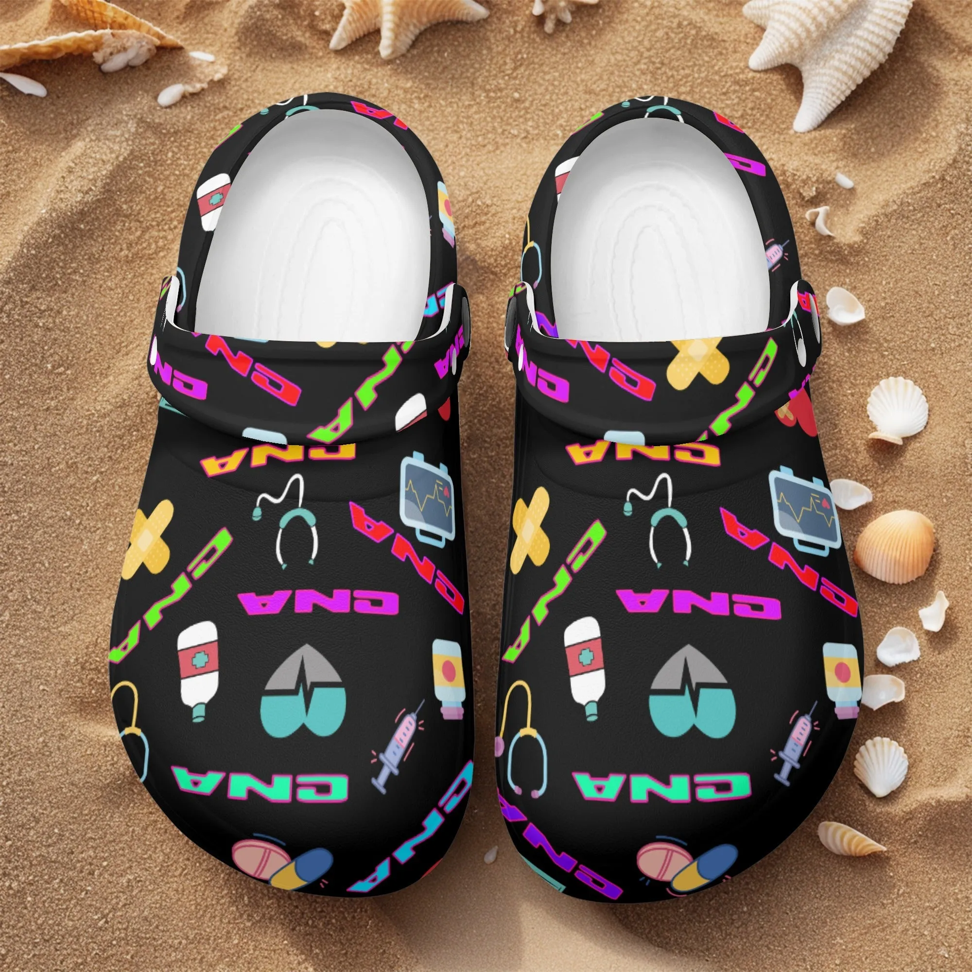 CNA Womens Lightweight Nursing Slip On Clogs - 2 colors