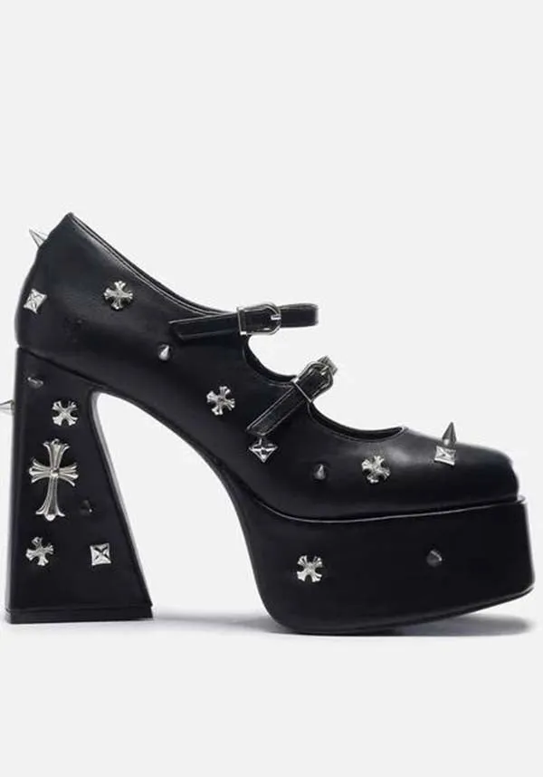 Devil Tears [Black] | PLATFORM HEELS