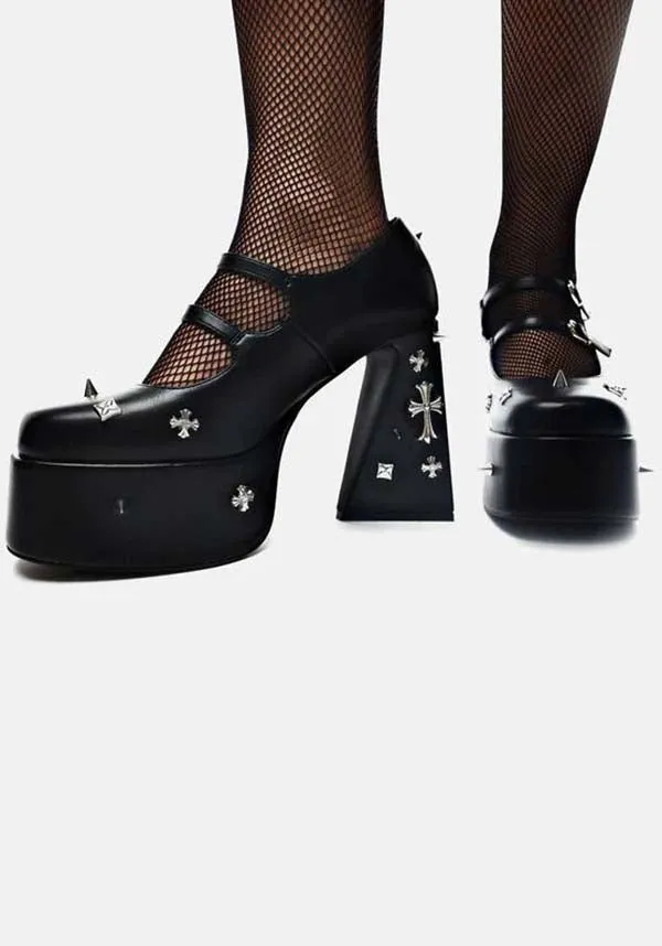 Devil Tears [Black] | PLATFORM HEELS