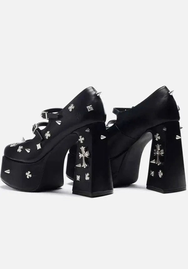 Devil Tears [Black] | PLATFORM HEELS