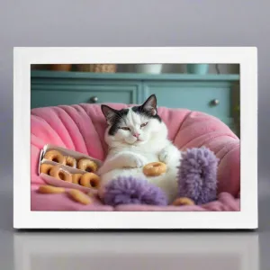 Donuts Cat Cushioned Lap Tray