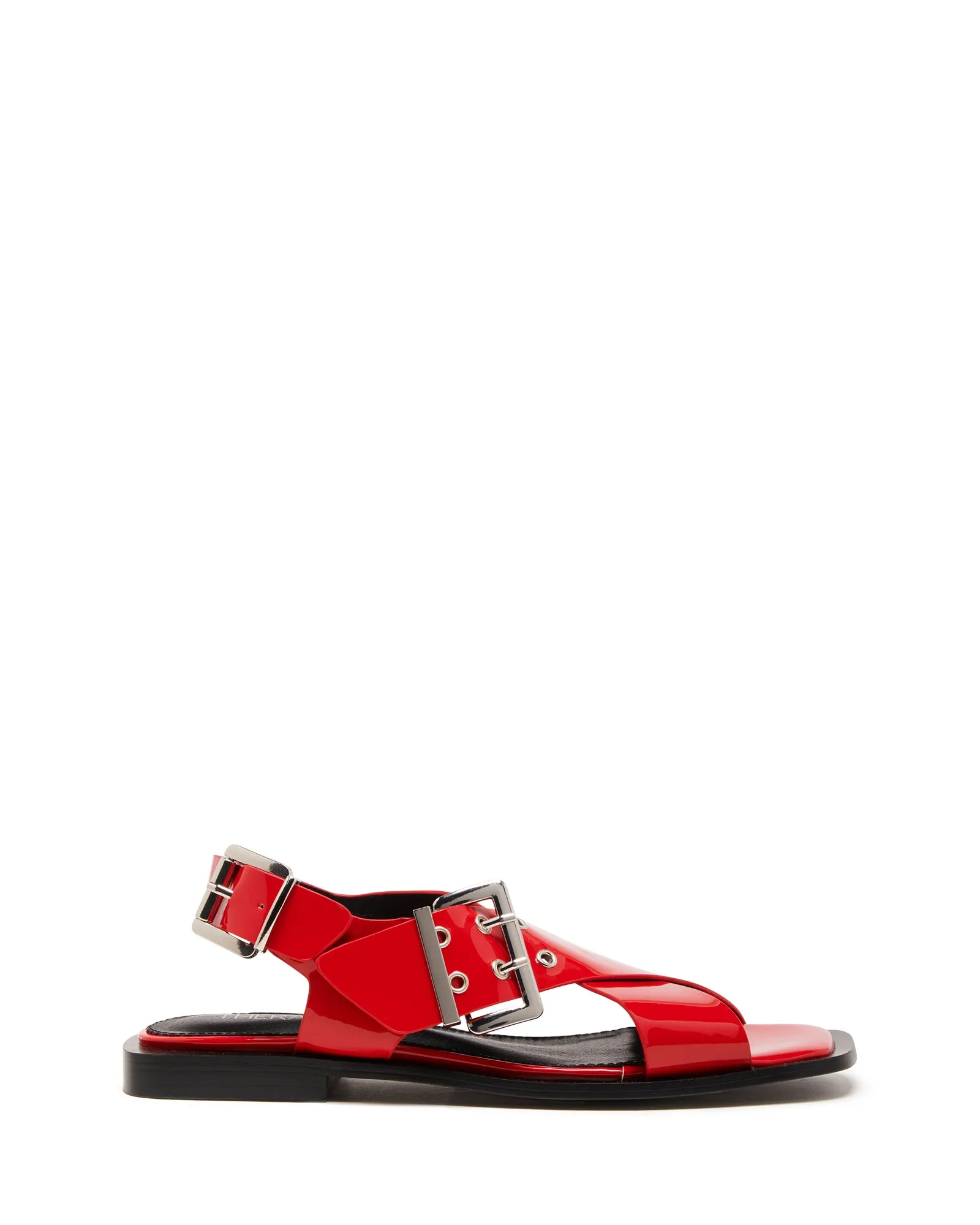 Easy Slingback Flat Red Patent