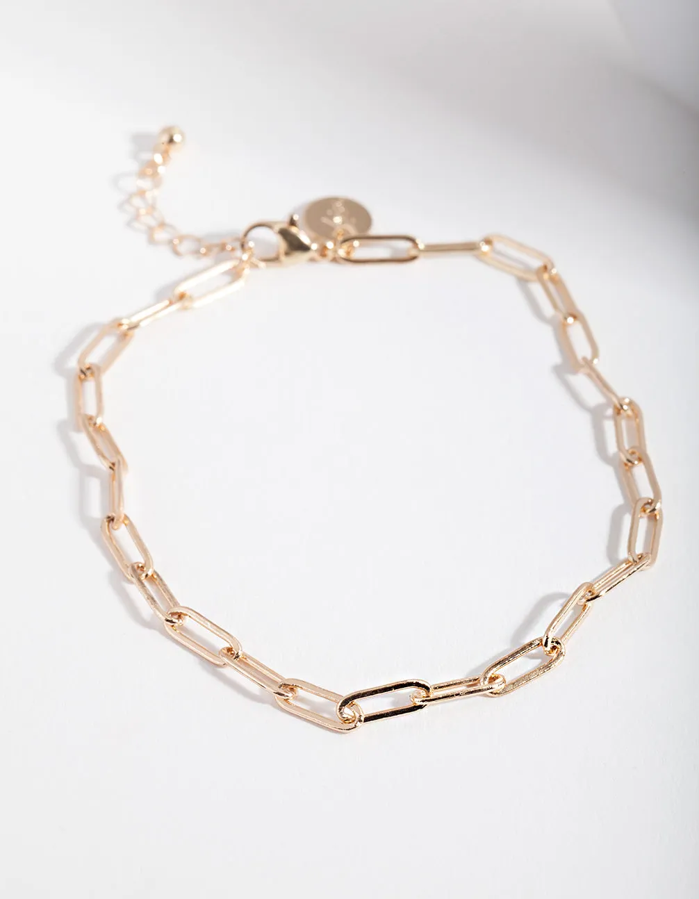 Gold Dainty Rectangle Anklet