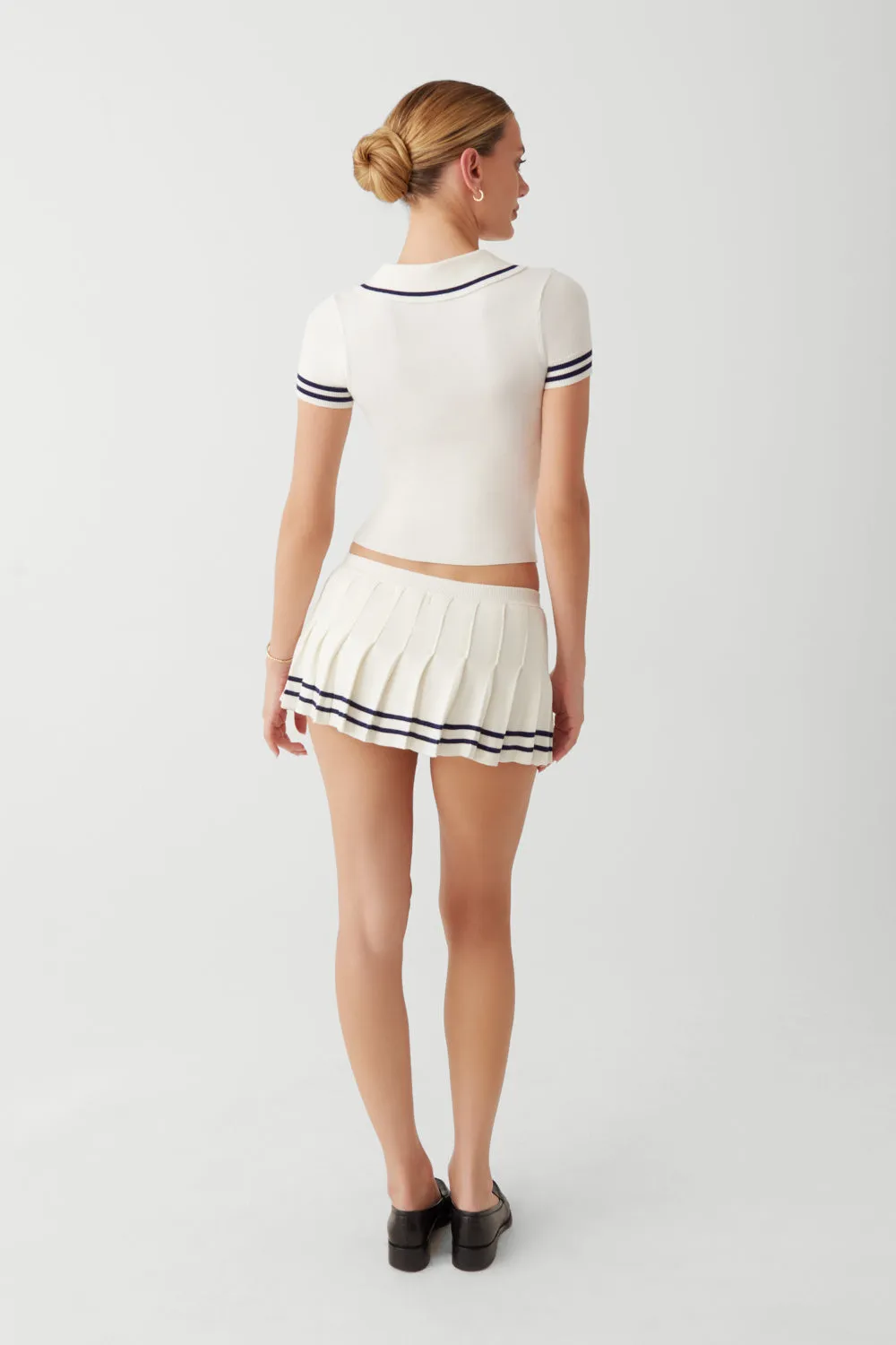 Honeymoon Knit Pleated Skort - Sugar