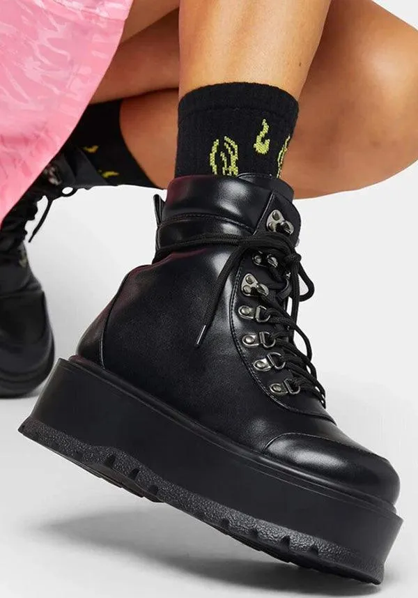 Hydra All Black Matrix | PLATFORM BOOTS