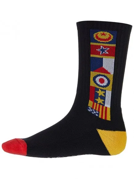 Lakai Chocolate Flags Crew Sock - Black