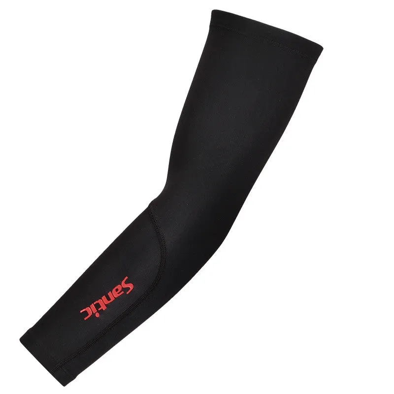 Santic First Black Men Women Cycling Arm Warmer