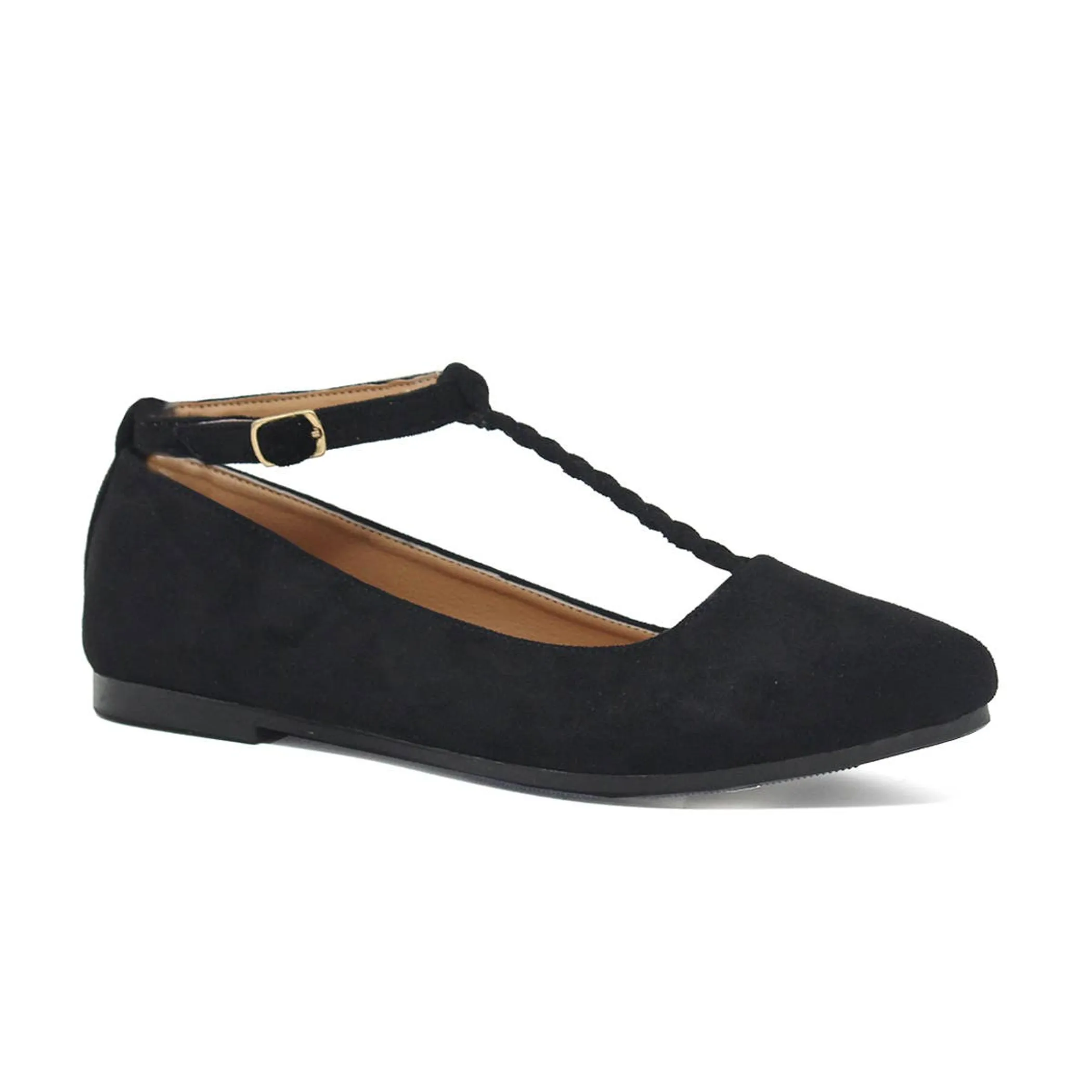 Yoki Womens GENEVA-55 ballet Flats with t strap